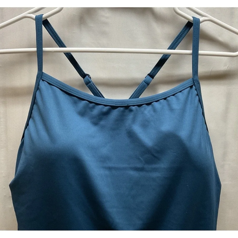 NWT Women's Baleaf Athletic‎ Training 1 Piece Swimsuit Adjustable Steel Blue 44